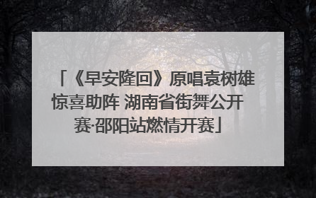 《早安隆回》原唱袁树雄惊喜助阵 湖南省街舞公开赛·邵阳站燃情开赛