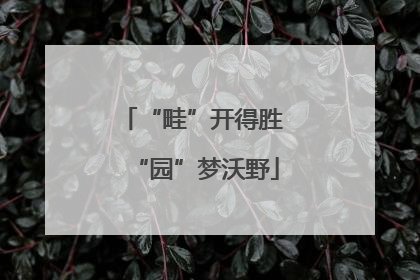 “畦”开得胜 “园”梦沃野