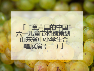 “童声里的中国”六一儿童节特别策划 山东省中小学生合唱展演（二）