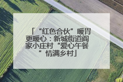“红色合伙”暖胃更暖心：新城街道阎家小庄村“爱心午餐”情满乡村
