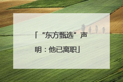 “东方甄选”声明：他已离职