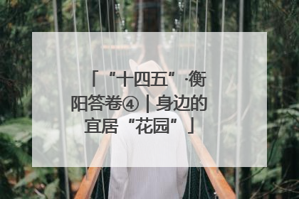 “十四五”·衡阳答卷④｜身边的宜居“花园”