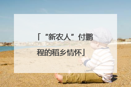 “新农人”付鹏程的稻乡情怀