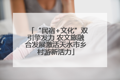 “民宿+文化”双引擎发力 农文旅融合发展激活天水市乡村游新活力