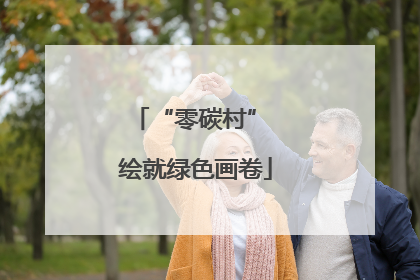 “零碳村” 绘就绿色画卷
