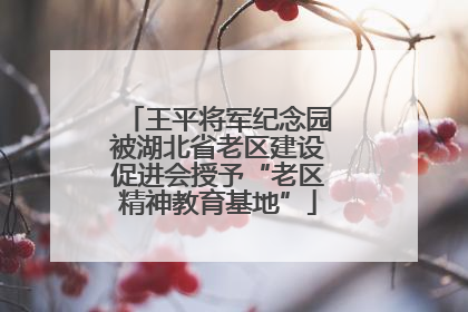 王平将军纪念园被湖北省老区建设促进会授予“老区精神教育基地”