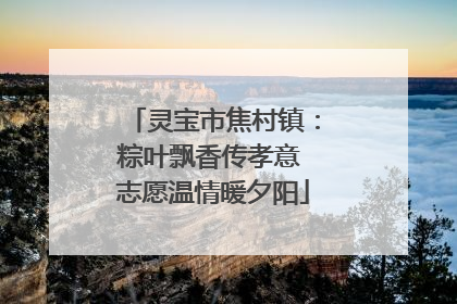 灵宝市焦村镇：粽叶飘香传孝意 志愿温情暖夕阳