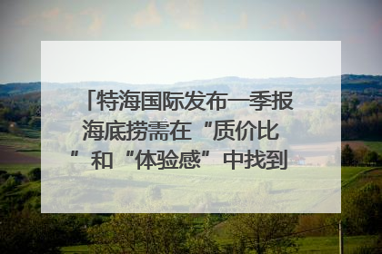 特海国际发布一季报 海底捞需在“质价比”和“体验感”中找到平衡｜新经济观察