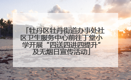 牡丹区牡丹街道办事处社区卫生服务中心前往丁堂小学开展“四送四进四提升”及无烟日宣传活动