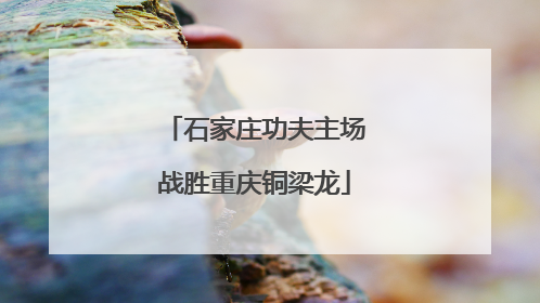 石家庄功夫主场战胜重庆铜梁龙