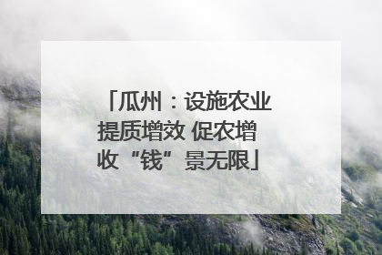 瓜州：设施农业提质增效 促农增收“钱”景无限