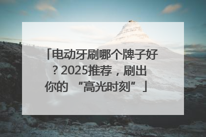 电动牙刷哪个牌子好？2025推荐，刷出你的 “高光时刻”