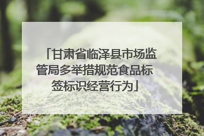 甘肃省临泽县市场监管局多举措规范食品标签标识经营行为