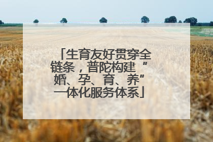 生育友好贯穿全链条，普陀构建“婚、孕、育、养”一体化服务体系