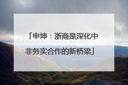 申坤：浙商是深化中非务实合作的新桥梁