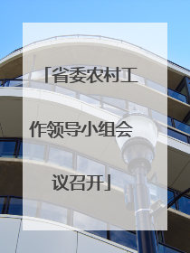省委农村工作领导小组会议召开