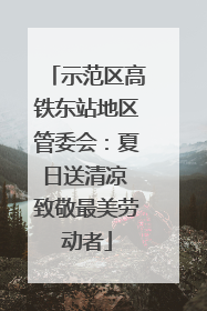 示范区高铁东站地区管委会：夏日送清凉 致敬最美劳动者