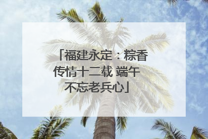 福建永定：粽香传情十二载 端午不忘老兵心