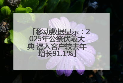 移动数据显示：2025年公祭伏羲大典 漫入客户较去年增长91.1%