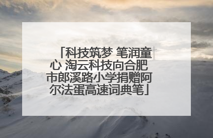 科技筑梦 笔润童心 淘云科技向合肥市郎溪路小学捐赠阿尔法蛋高速词典笔