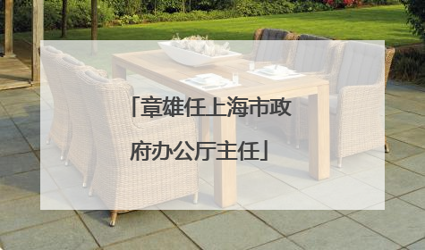 章雄任上海市政府办公厅主任