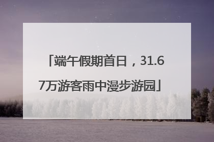 端午假期首日，31.67万游客雨中漫步游园