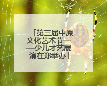 第三届中原文化艺术节——少儿才艺展演在郑举办