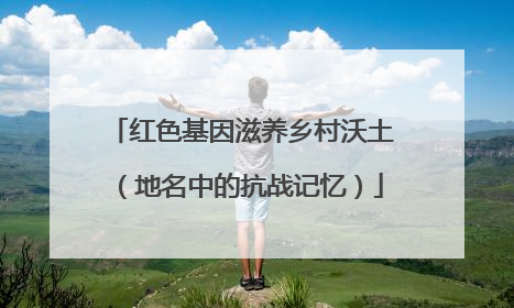 红色基因滋养乡村沃土（地名中的抗战记忆）