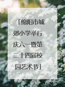 绵阳市城郊小学举行庆六一暨第二十四届校园艺术节