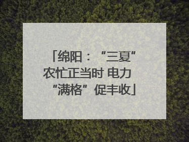 绵阳：“三夏”农忙正当时 电力“满格”促丰收