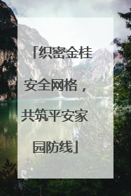 织密金桂安全网格，共筑平安家园防线