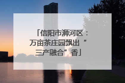 信阳市浉河区：万亩茶庄园飘出“三产融合”香