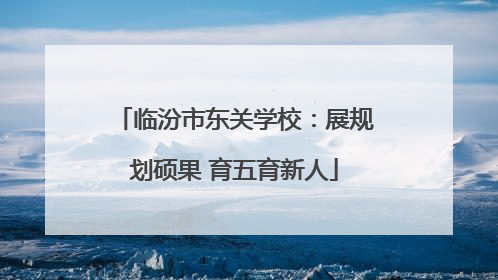 临汾市东关学校：展规划硕果 育五育新人