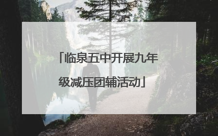 临泉五中开展九年级减压团辅活动