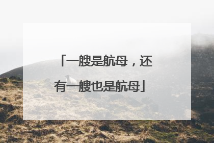 一艘是航母，还有一艘也是航母
