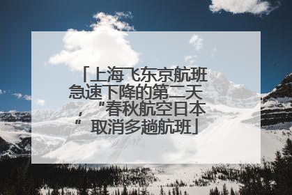 上海飞东京航班急速下降的第二天，“春秋航空日本”取消多趟航班