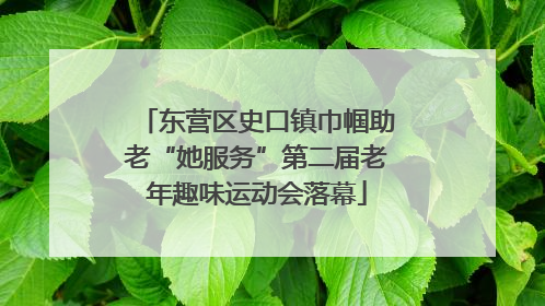 东营区史口镇巾帼助老“她服务”第二届老年趣味运动会落幕