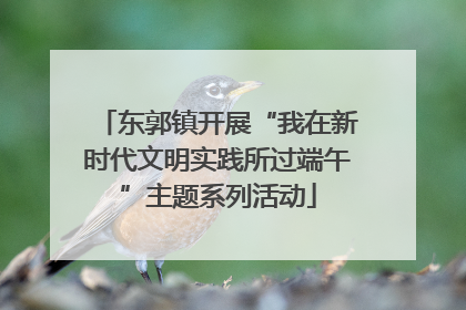 东郭镇开展“我在新时代文明实践所过端午”主题系列活动