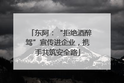 东阿：“拒绝酒醉驾”宣传进企业，携手共筑安全路