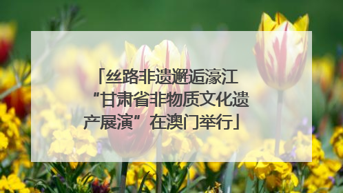 丝路非遗邂逅濠江 “甘肃省非物质文化遗产展演”在澳门举行