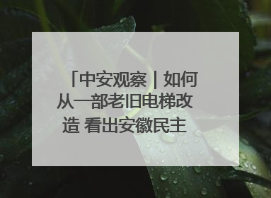中安观察｜如何从一部老旧电梯改造 看出安徽民主科学决策的“高分秘诀”？