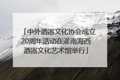 中外酒器文化协会成立20周年活动在灌南海西酒器文化艺术馆举行