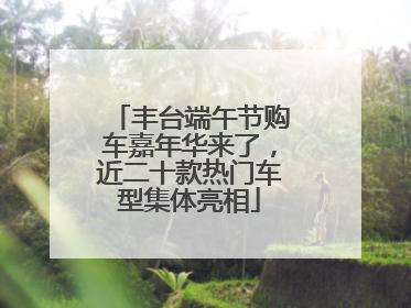 丰台端午节购车嘉年华来了，近二十款热门车型集体亮相