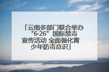 云南多部门联合举办“6·26”国际禁毒宣传活动 全面强化青少年防毒意识