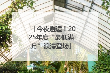 今夜邂逅！2025年度“最低满月”浪漫登场