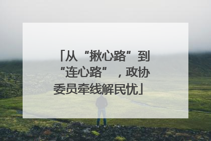 从“揪心路”到“连心路”，政协委员牵线解民忧