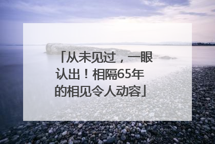 从未见过，一眼认出！相隔65年的相见令人动容