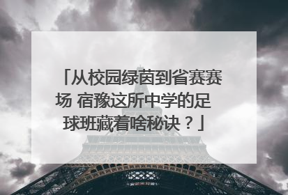 从校园绿茵到省赛赛场 宿豫这所中学的足球班藏着啥秘诀？