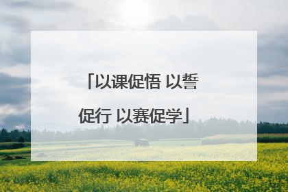 以课促悟 以誓促行 以赛促学