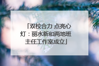 双校合力 点亮心灯：丽水新和两地班主任工作室成立